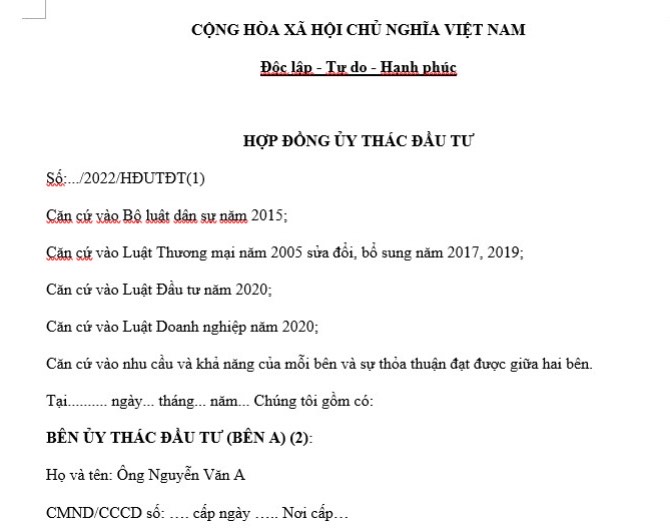 Mau-hop-dong-uy-thac-dau-tu-dung-cho-moi-linh-vuc-dau-tu