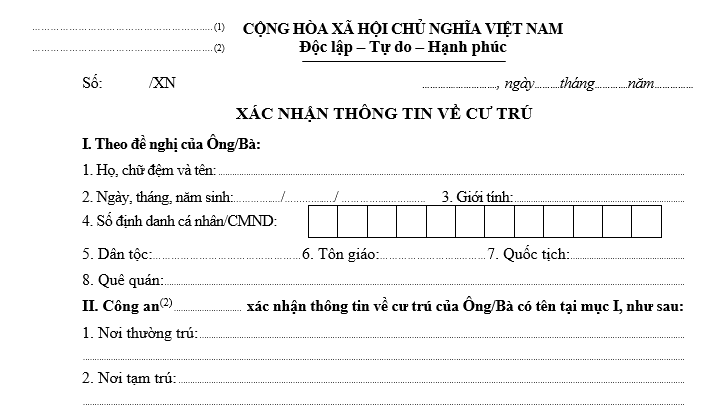 Thu-tuc-xin-cap-Giay-xac-nhan-cu-tru-thay-the-cho-So-ho-khau